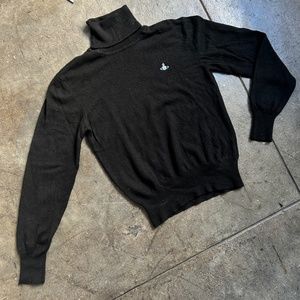 Vivienne Westwood Black Turtleneck w/ Embroidered Orb